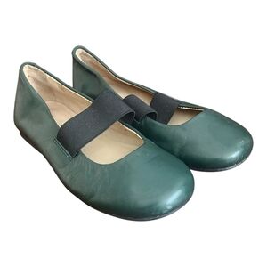 Manuela De Juan Moss Green Handmade Girls Leather Shoes Sz EU 29‎ US 11.5